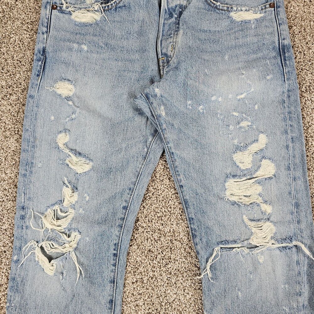 Ralph Lauren Denim Supply Jeans Mens 33x30 Slim Straight Distressed Grunge Work - Picture 6 of 16